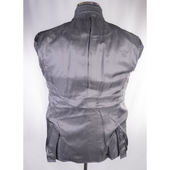 Calvin Klein SLIM Mens 40R Gray Plaid Wool 2-Pcs Suit With Dress Pants 32X27 - Picture 12 of 16